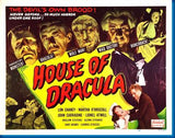 House Of Dracula Quad Style 11x17 poster for sale cheap United States USA