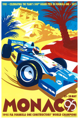 Monaco Gp Vintage Art 1995 Poster - 24x36 The Poster Depot