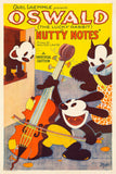 Oswald The Lucky Rabbit Nutty Notes  Movie Poster 24x36 24"x36"