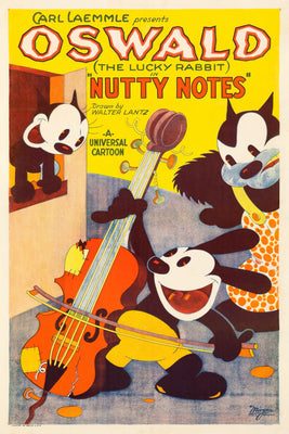 Oswald The Lucky Rabbit Nutty Notes  Movie Poster 16x24 16"x24"