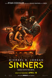 Sinners drama movie poster with moody tones