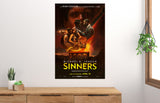 Sinners drama movie poster with moody tones