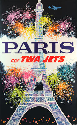 TWA Paris Poster 27x40 The Poster Depot
