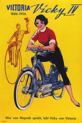 Vicky IV Motorcycle Poster by Carlo Demand (11"x17") The Poster Depot