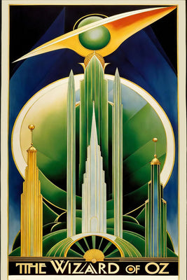 Wizard Of Oz Art Deco Movie Poster #852401 27"x40" 27x40 The Poster Depot