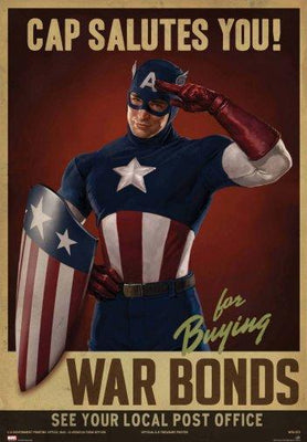 Captain America Metal Movie Poster 8in x 12in