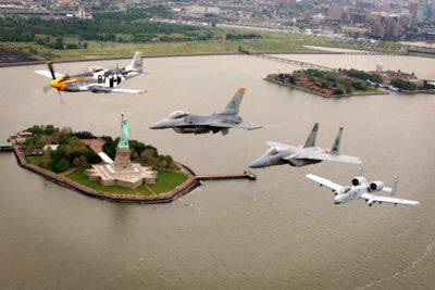 Heritage Flight Nyc poster Warplanes Warbirds Military Aviation for sale cheap United States USA