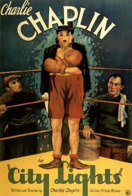 City Lights Charlie Chaplin Art poster tin Metal Print Wall Art