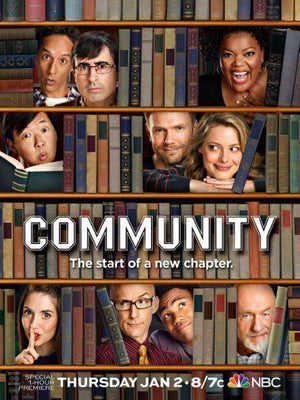 Community movie poster Metal Print 8in x 12in