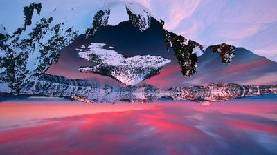 Crater Lake Art Metal Poster Choose Style The Poster Depot