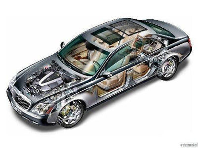 Maybach Cutaway poster tin Metal Print Wall Art