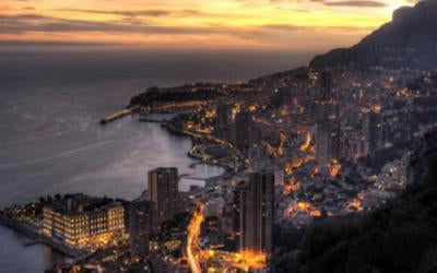 Monaco Monte Carlo Skyline Mini Poster 11x17 Mini Poster