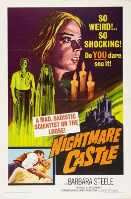 Nightmare Castle Metal Movie Poster 8in x 12in