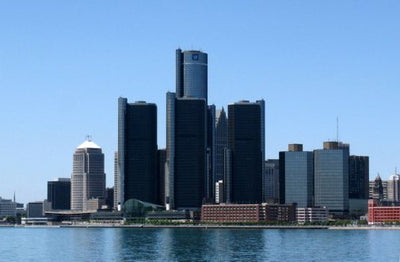 Detroit Skyline poster for sale cheap United States USA
