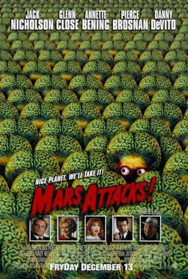 Mars Attacks Metal Movie Poster 8in x 12in The Poster Depot
