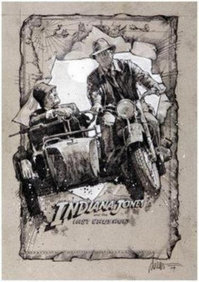 Indiana Jones And The Last Crusade movie poster Metal Print 8in x 12in