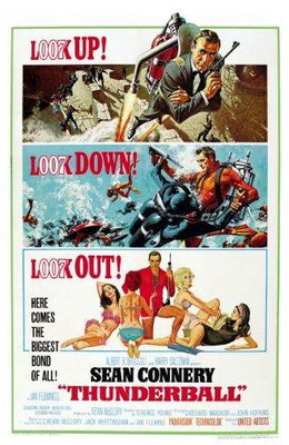 Thunderball Metal Movie Poster 8in x 12in