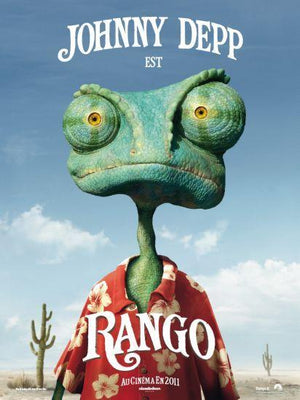Rango movie poster Metal Print 8in x 12in