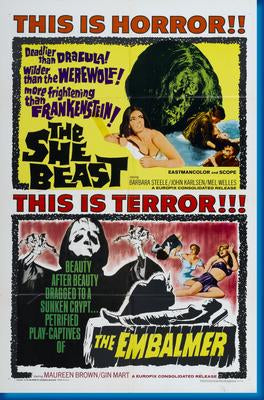 The She Beast The Embalmer Double Feature poster for sale cheap United States USA