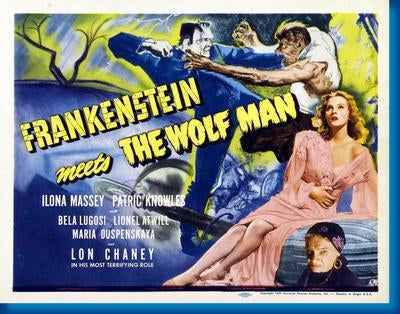 Frankenstein Meets The Wolfman poster 24x36 The Poster Depot