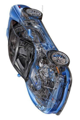 Corvette Zr1 Cutaway Poster 16inx24in The Poster Depot