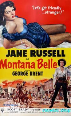 Montana Belle movie poster Metal Print 8in x 12in