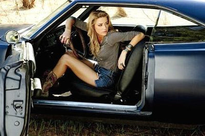 Amber Heard poster tin Metal Print Wall Art