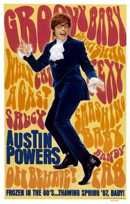 Austin Powers movie poster Metal Print 8in x 12in