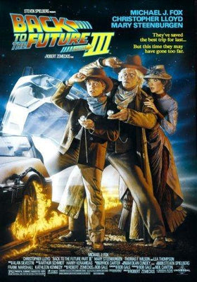 Back To The Future 3 movie poster Metal Print 8in x 12in