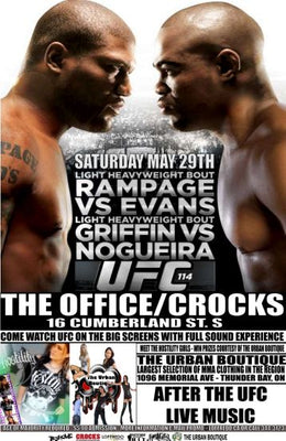Ufc 114 Rampage Vs Evans Poster11 x 17 inch The Poster Depot