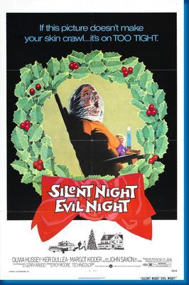 Silent Night Evil Night Metal Movie Poster 8in x 12in