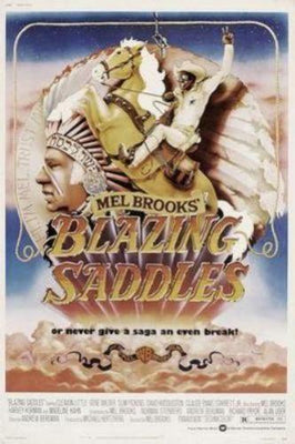 Blazing Saddles Metal Movie Poster 8in x 12in