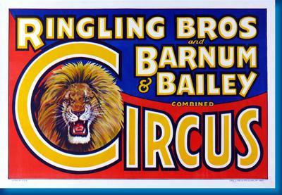 Ringling Bros. Circus Lion Metal Poster Print 8in x 12in 12"x16" The Poster Depot