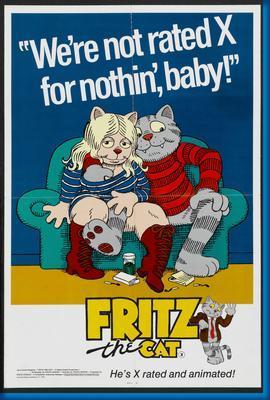 Fritz The Cat movie poster Metal Print 8in x 12in