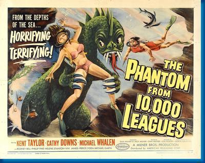 Phantom From 10000 Leagues movie poster Metal Print 8in x 12in