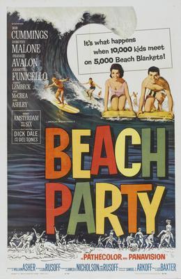 Beach Party movie poster Metal Print 8in x 12in