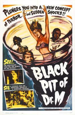 Black Pit Of Dr. M movie poster Metal Print 8in x 12in