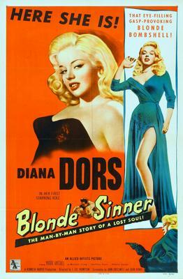Blonde Sinner Metal Movie Poster 8in x 12in The Poster Depot