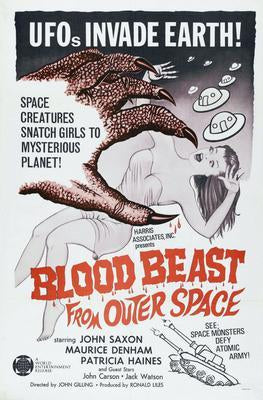Blood Beast From Outer Space Metal Movie Poster 8in x 12in