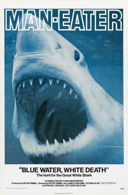 Blue Water White Death movie poster Metal Print 8in x 12in