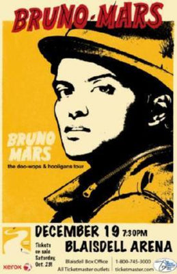 Bruno Mars poster 24in x 36in for sale cheap United States USA