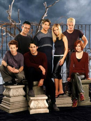 Buffy The Vampire Slayer Cast Graveyard poster tin Metal Print Wall Art