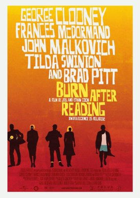 Burn After Reading Metal Movie Poster 8in x 12in