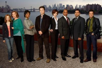 Castle Cast New York Skyline poster tin Metal Print Wall Art