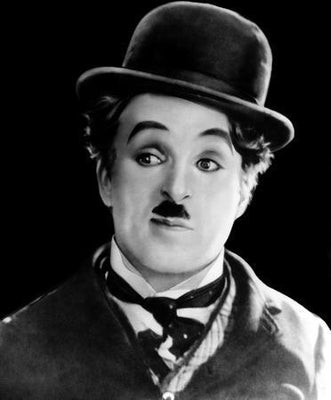 Charlie Chaplin Portrait Metal Print 8in x 12in
