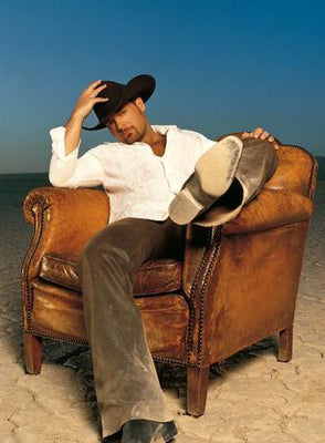 Chris Cagle Cowboy Boots Metal Print 8in x 12in