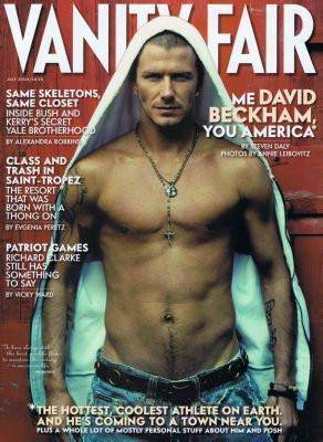 David Beckham Poster 26x24 Vanity Fair Magazine Covershirtless 16x24 - Fame Collectibles
