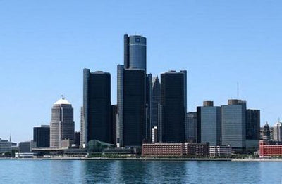 Detroit Skyline Poster On Sale United States