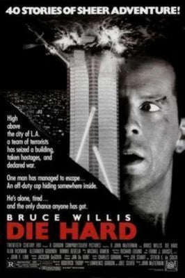 Die Hard movie poster Metal Print 8in x 12in
