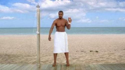 Isaiah Mustafa Poster Old Spice Towel Beach Sexy 16in x24in